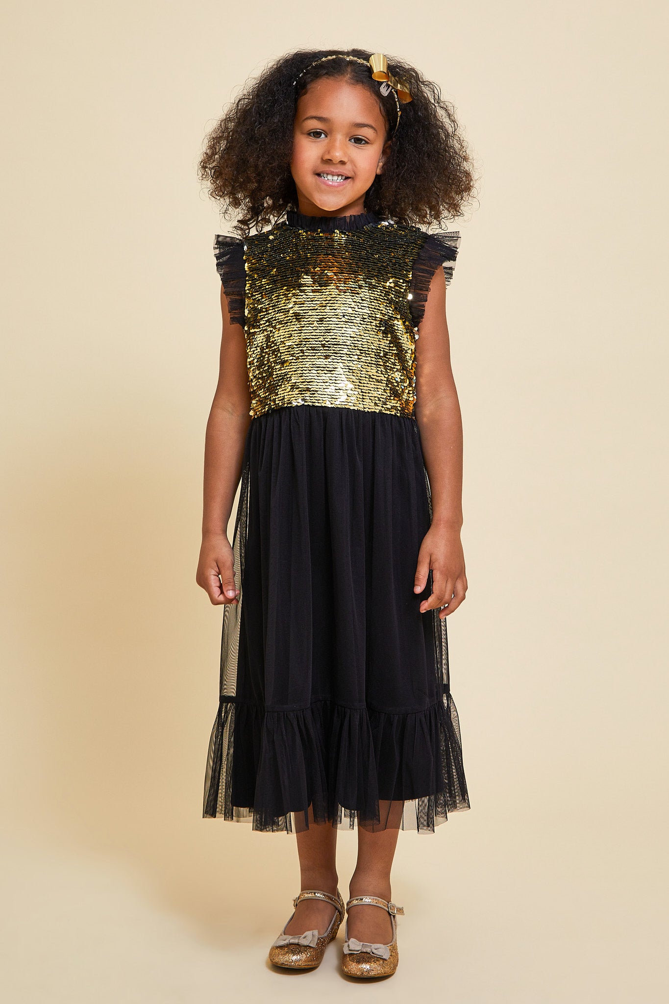 Stella Black and Gold Sequin Dress Frock and Frill Stella Black and Gold Sequin Dress Frock and Frill