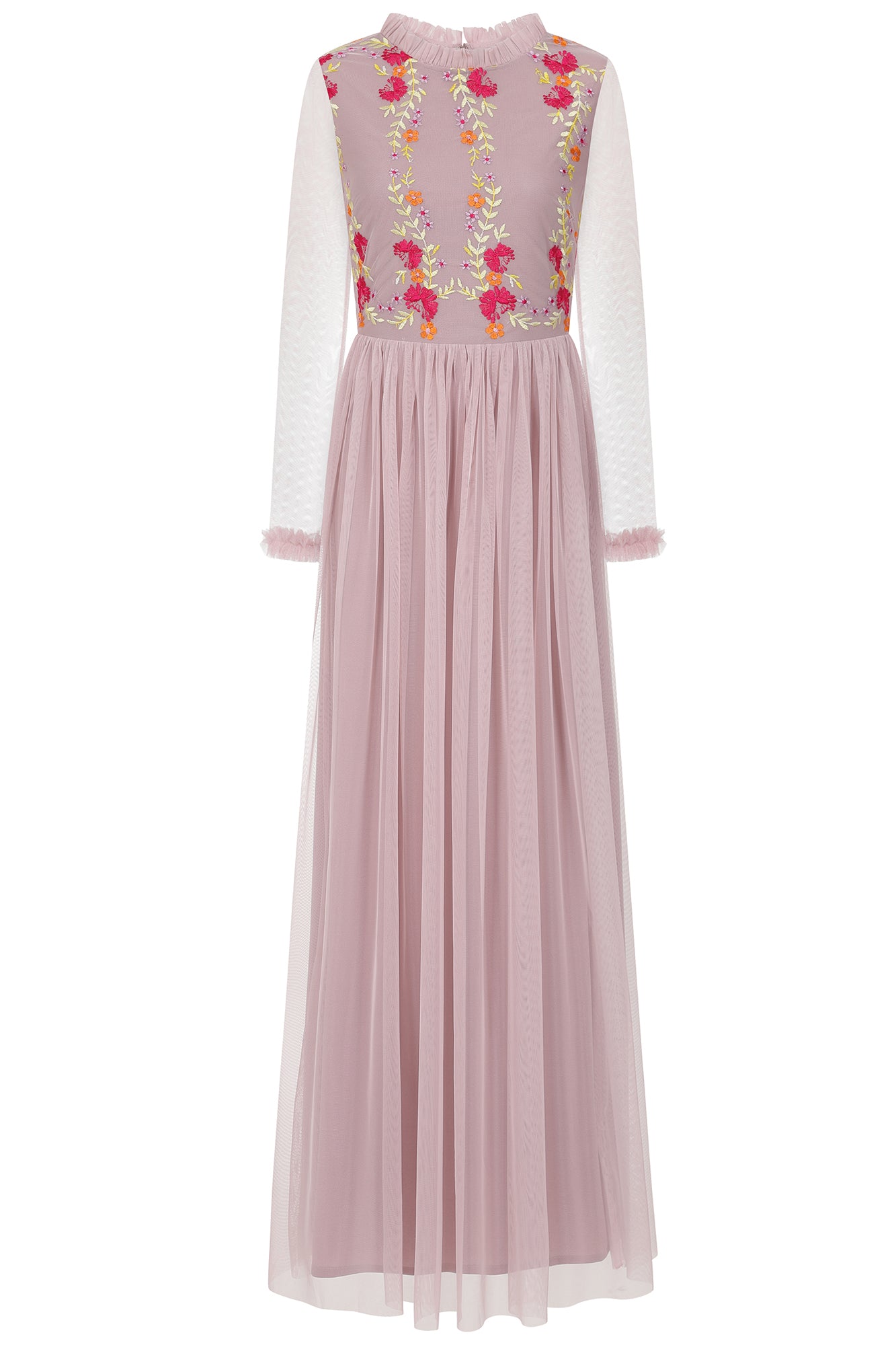 Abelia Blush Floral Embroidered Maxi Dress Frock and Frill Abelia Blush Floral Embroidered Maxi Dress Frock and Frill