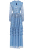 Agnes Blue Sequin Maxi Dress