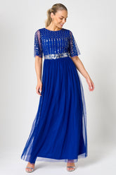 Alice Cobalt Blue Embellished Maxi Dress