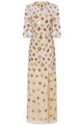 Alison Embellished Maxi Dress - Cream