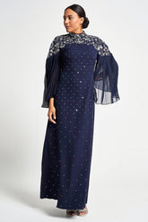 Arna Navy Sequin Maxi Dress