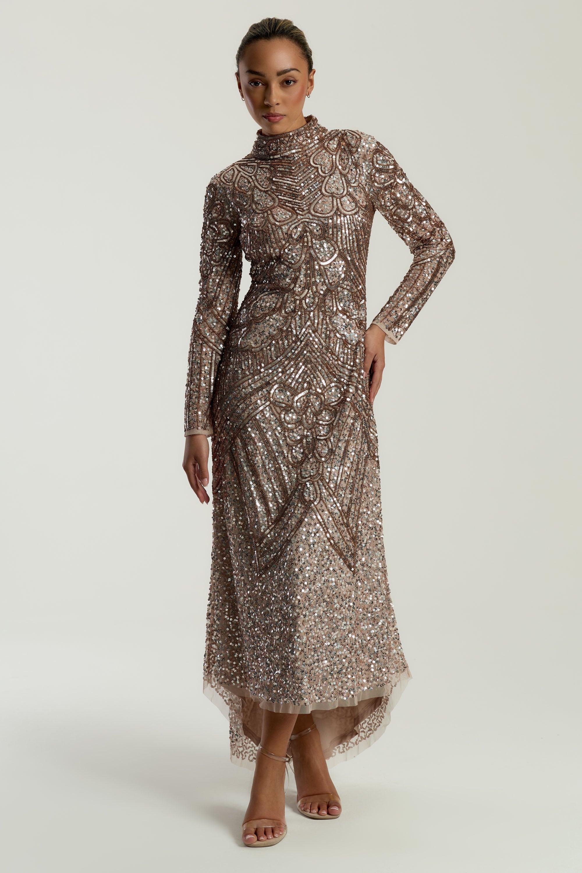 Audrey Embellished Dip Hem Midaxi Dress Frock and Frill Audrey Embellished Dip Hem Midaxi Dress Frock and Frill