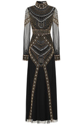 Bertha Embellished Maxi Dress - Black