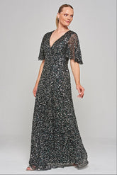 Dana Sequin Maxi Dress - Black