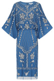 Danica Blue Embellished Midi Dress
