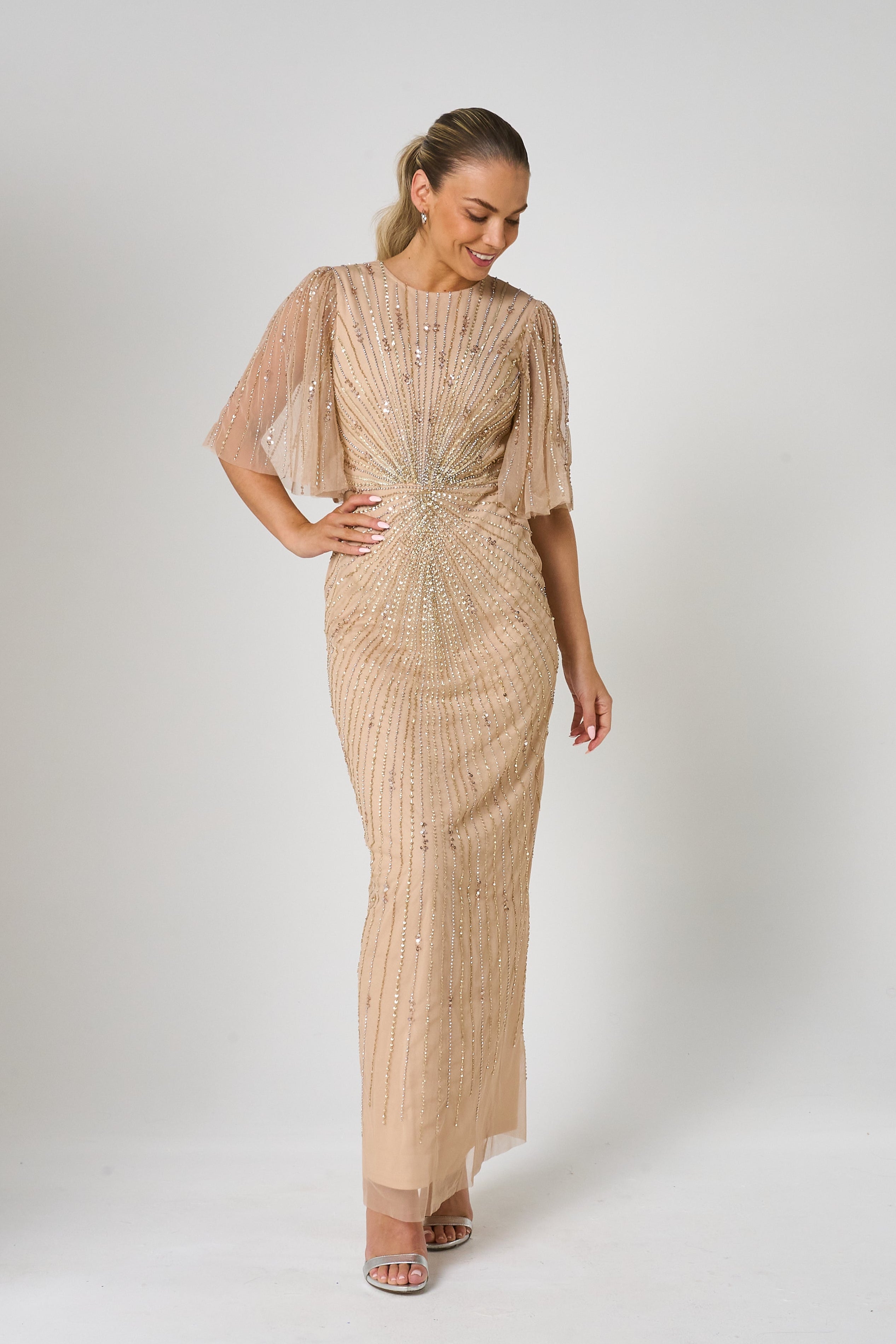 Dinah Embellished Maxi Dress – Frock and Frill