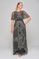 Edith Embellished Maxi Dress - Black