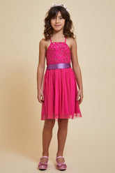 Bianca Pink Embellished Dress
