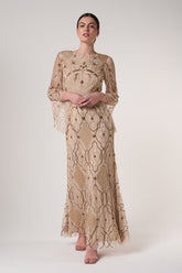 Faith Gold Embellished Maxi Dress