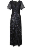Irene Black Embellished Maxi Dress