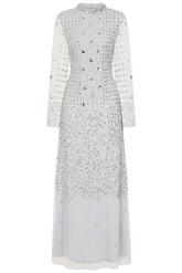 Lucile Grey Embellished Maxi Dress