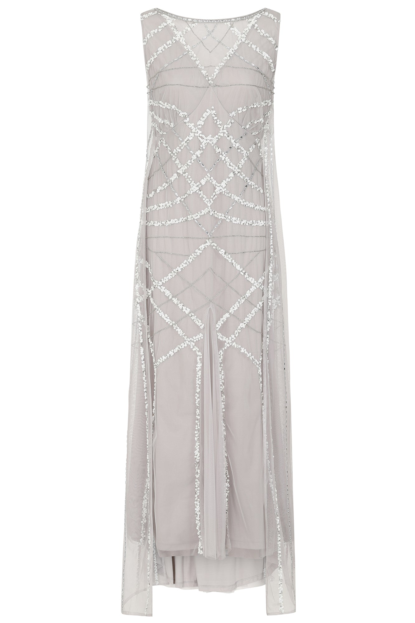 Marcia Grey Sequin Maxi Dress Frock and Frill Marcia Grey Sequin Maxi Dress Frock and Frill