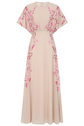 Sienna Shell Floral Embroidered Maxi Dress