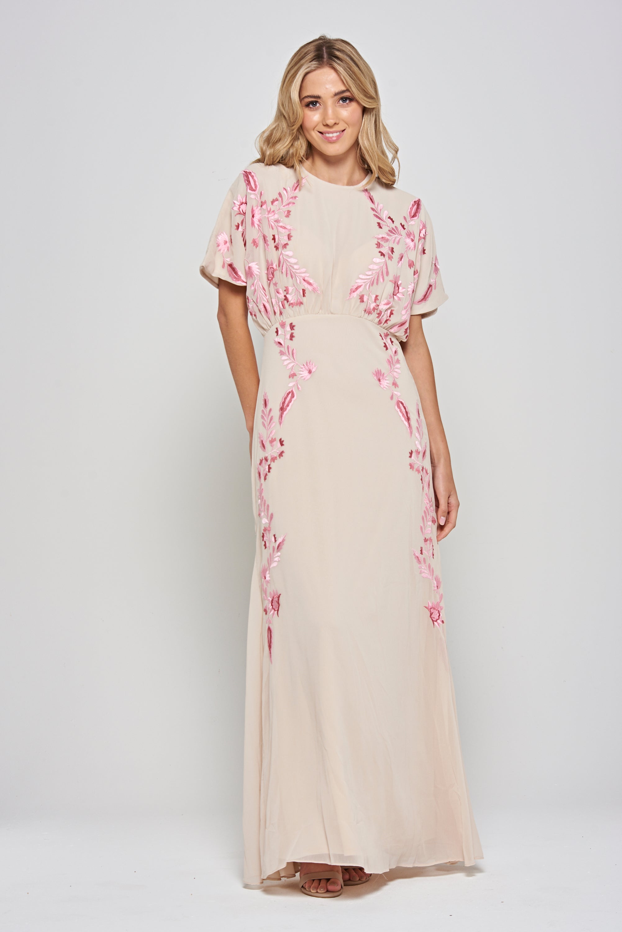 Sienna Shell Floral Embroidered Maxi Dress Frock and Frill Sienna Shell Floral Embroidered Maxi Dress Frock and Frill