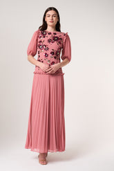 Teresa Pink Floral Embellished Maxi Dress
