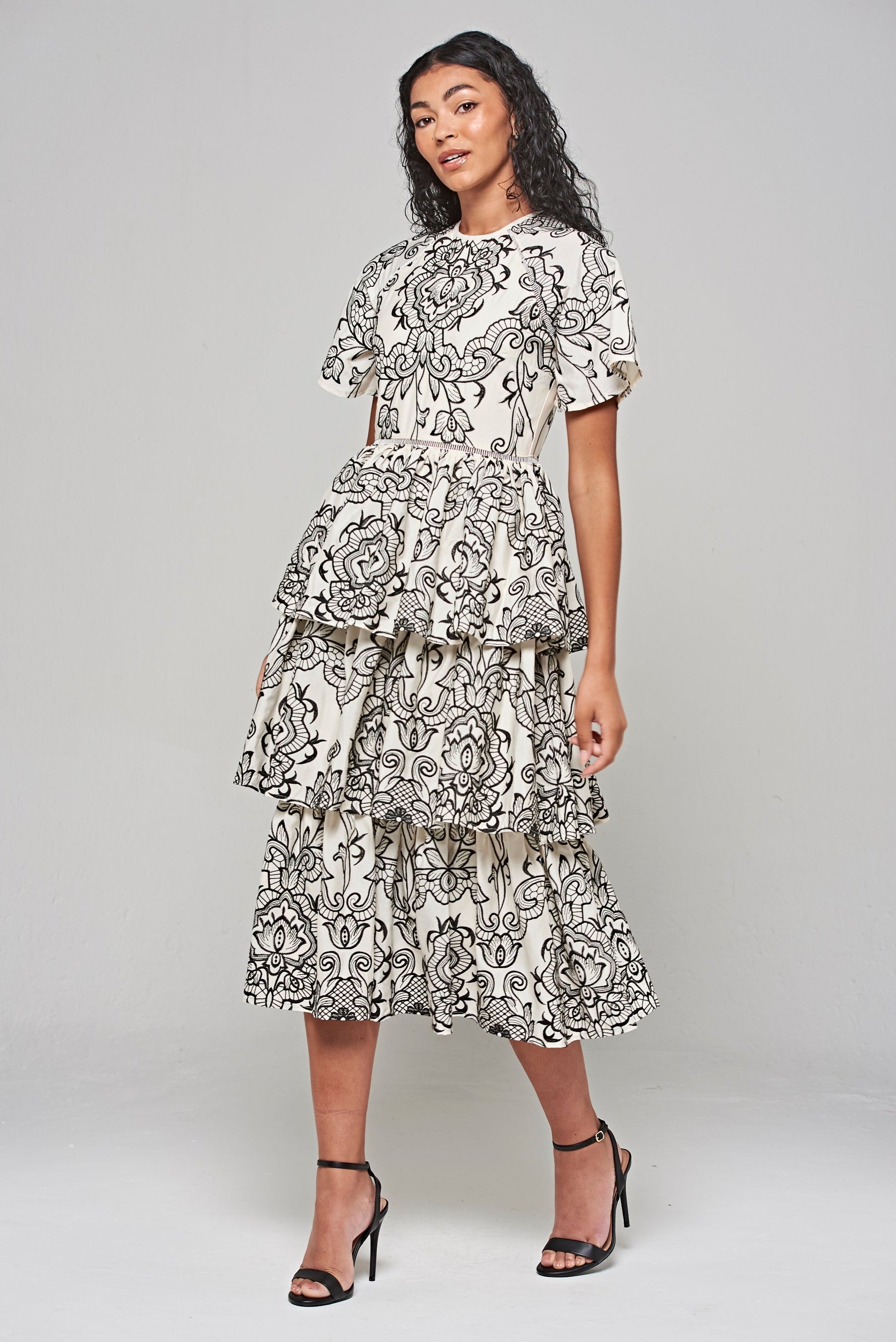 zariah midi dress Rails Zariah Dress in Navy Floral - Navy