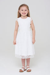 Annie Lace Dress with Frill Detail