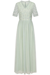Fana Green Embellished Bodice Maxi Dress