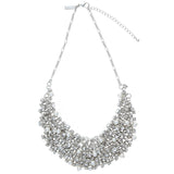 Diamante and Pearl Statement Necklace