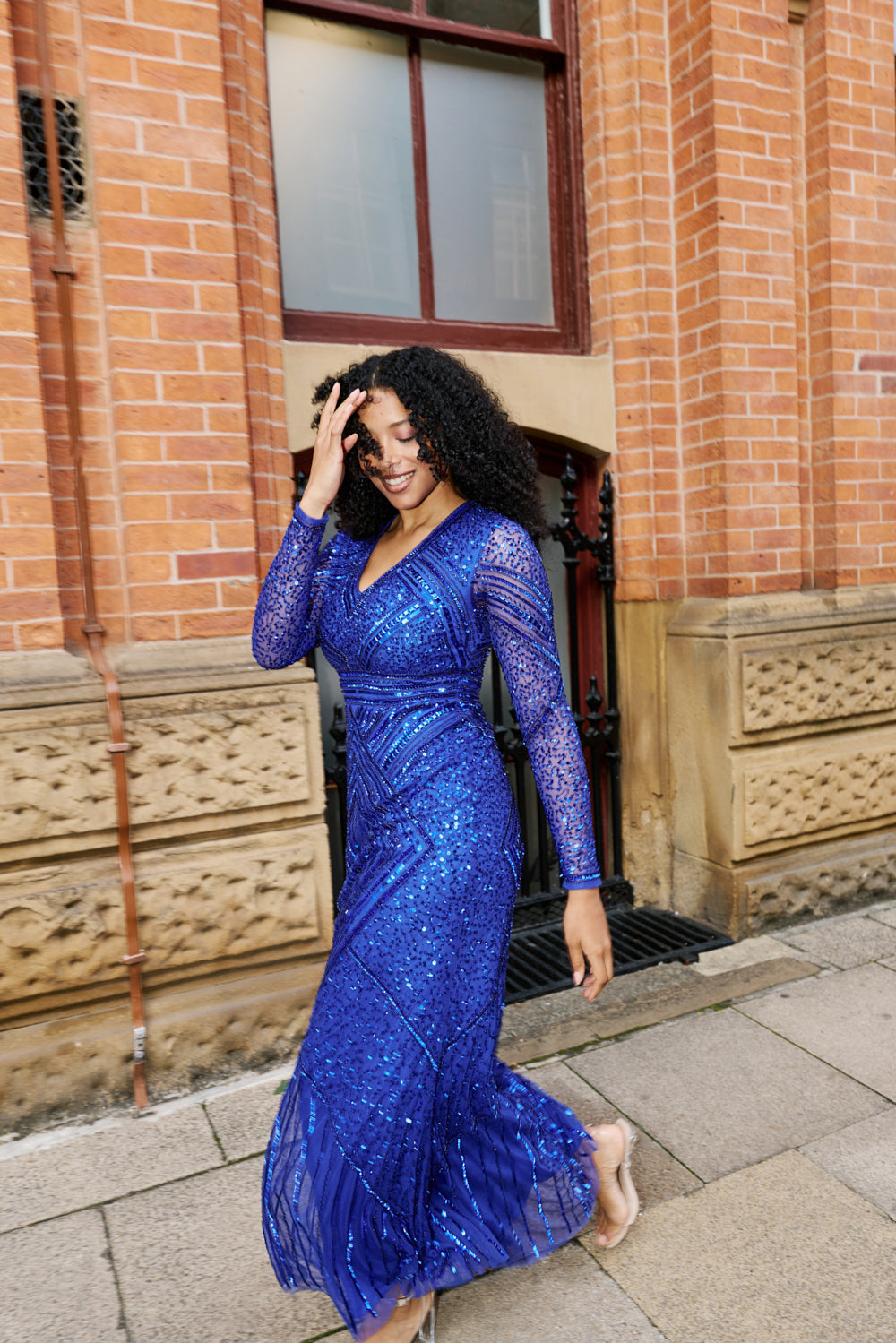 Vivian Blue Embellished Maxi Dress Frock and Frill Vivian Blue Embellished Maxi Dress Frock and Frill