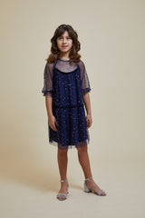 Layla Navy Sequin Dress