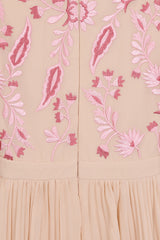 Agatha Shell Floral Embroidered Midi Dress
