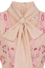 Agatha Shell Floral Embroidered Midi Dress