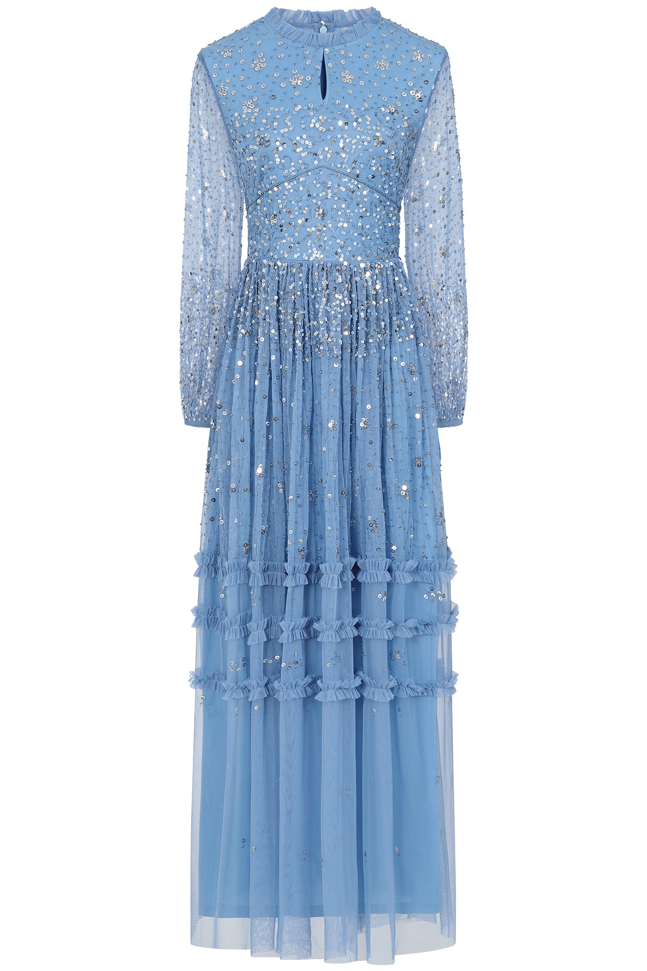 Agnes Sequin Maxi Dress - Powder Blue