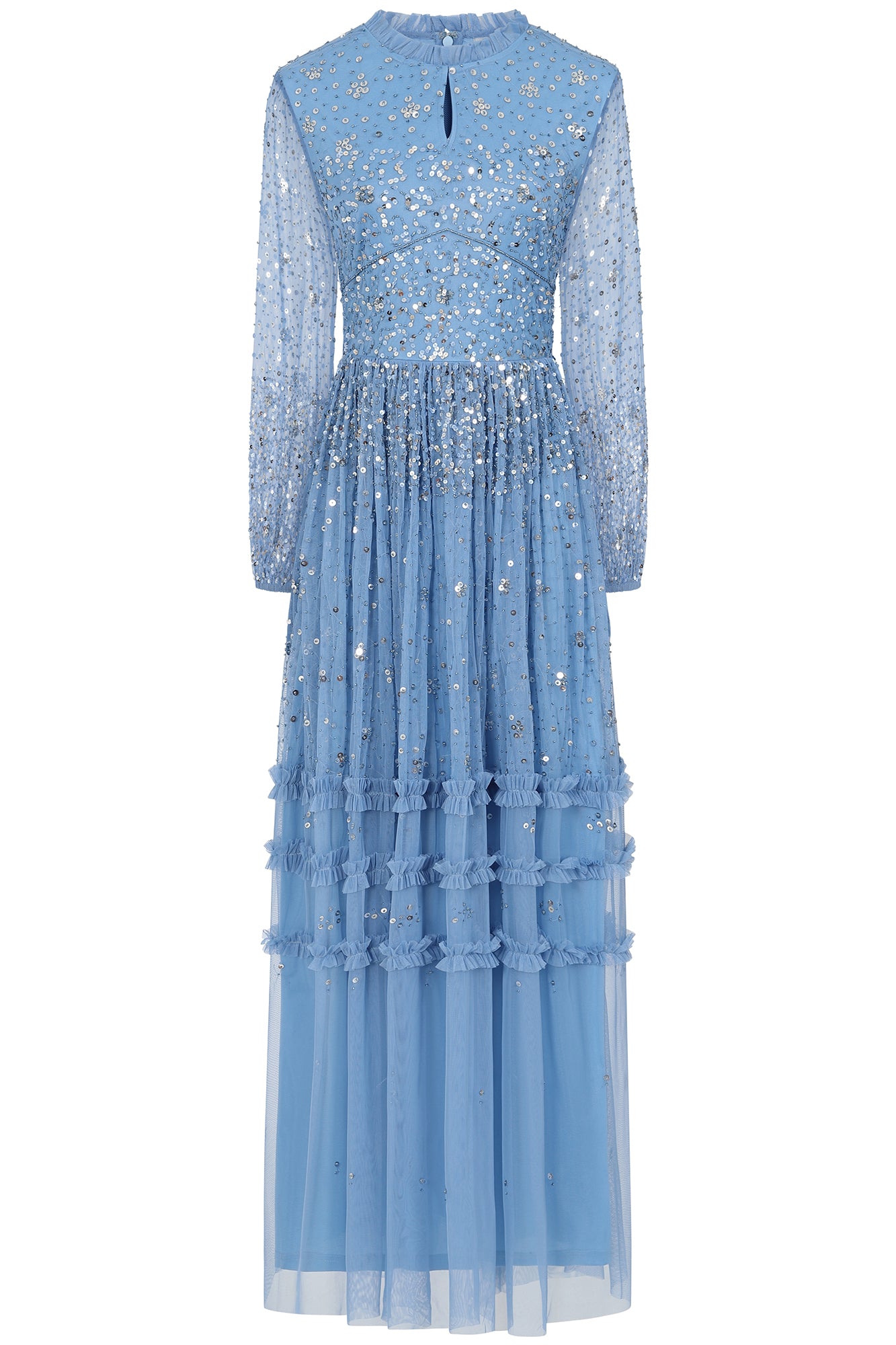 Agnes Blue Sequin Maxi Dress Frock and Frill Agnes Blue Sequin Maxi Dress Frock and Frill