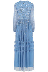 Agnes Sequin Maxi Dress - Powder Blue