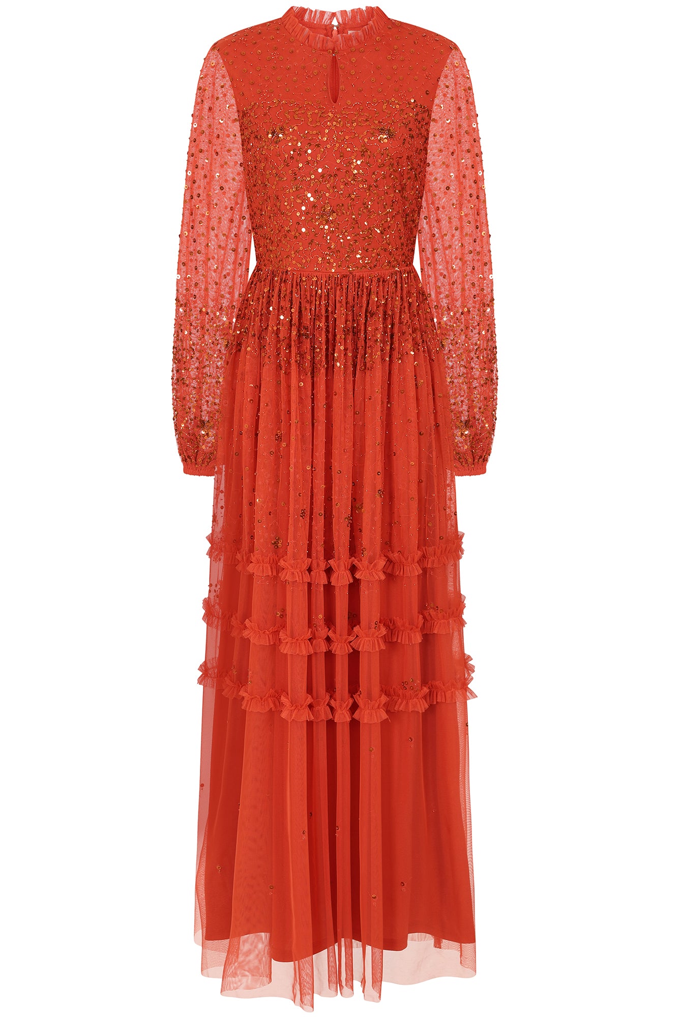 Agnes Copper Sequin Maxi Dress Frock and Frill Agnes Copper Sequin Maxi Dress Frock and Frill