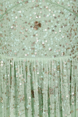 Agnes Sequin Maxi Dress - Green