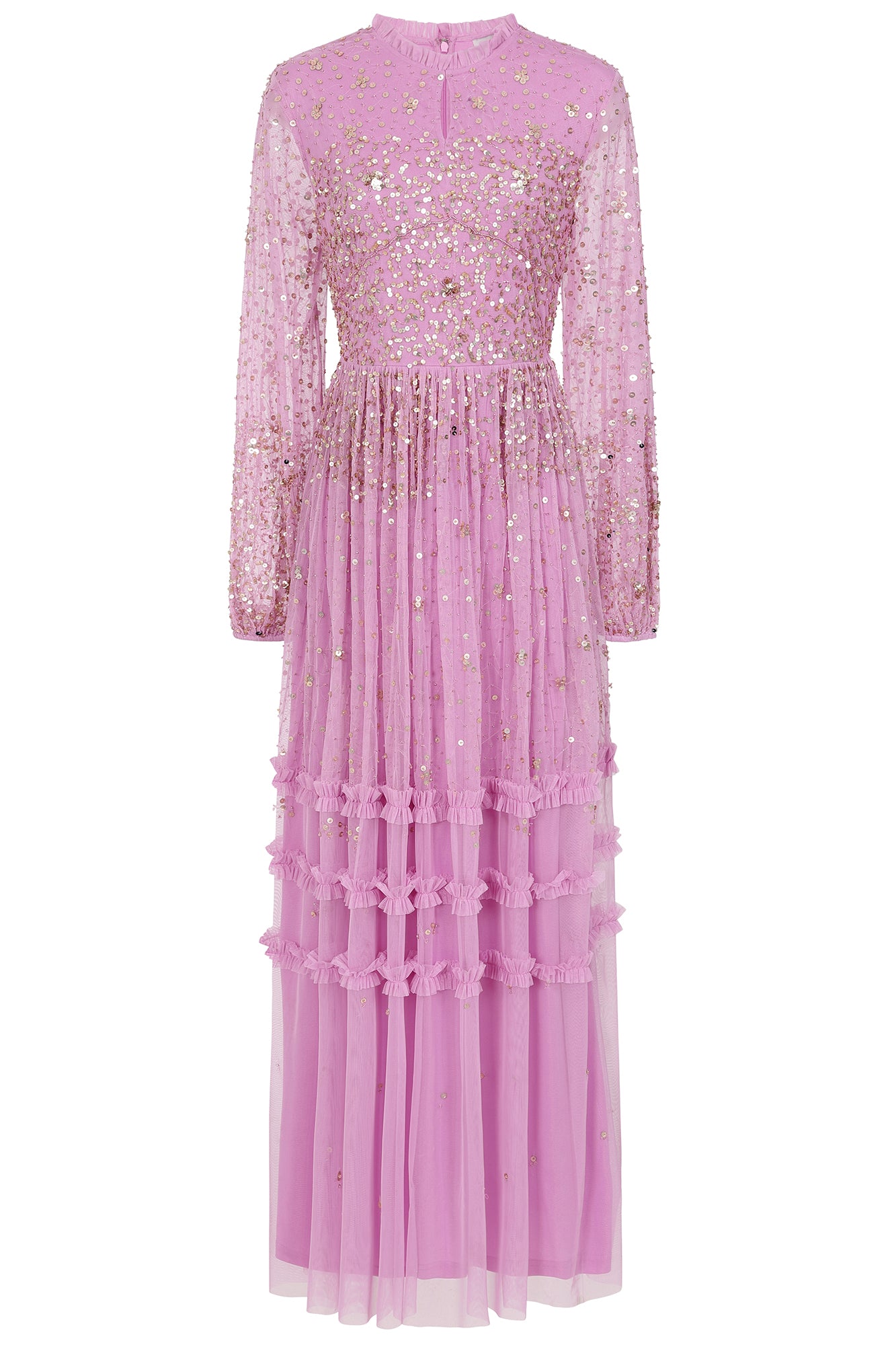 Agnes Sequin Maxi Dress - Pink