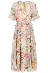 Aisley Floral Print Midi Dress