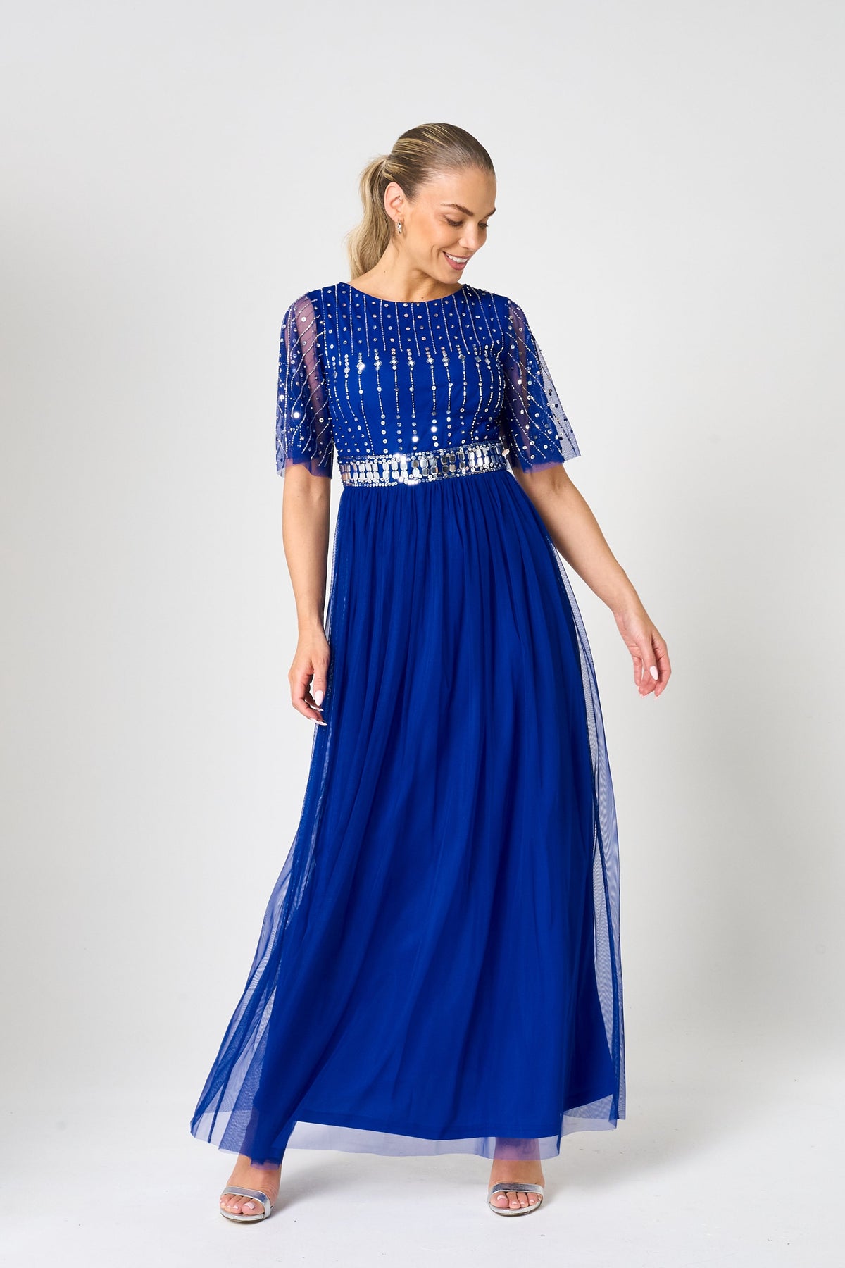 Alice Cobalt Blue Embellished Maxi Dress Frock and Frill Alice Cobalt Blue Embellished Maxi Dress Frock and Frill
