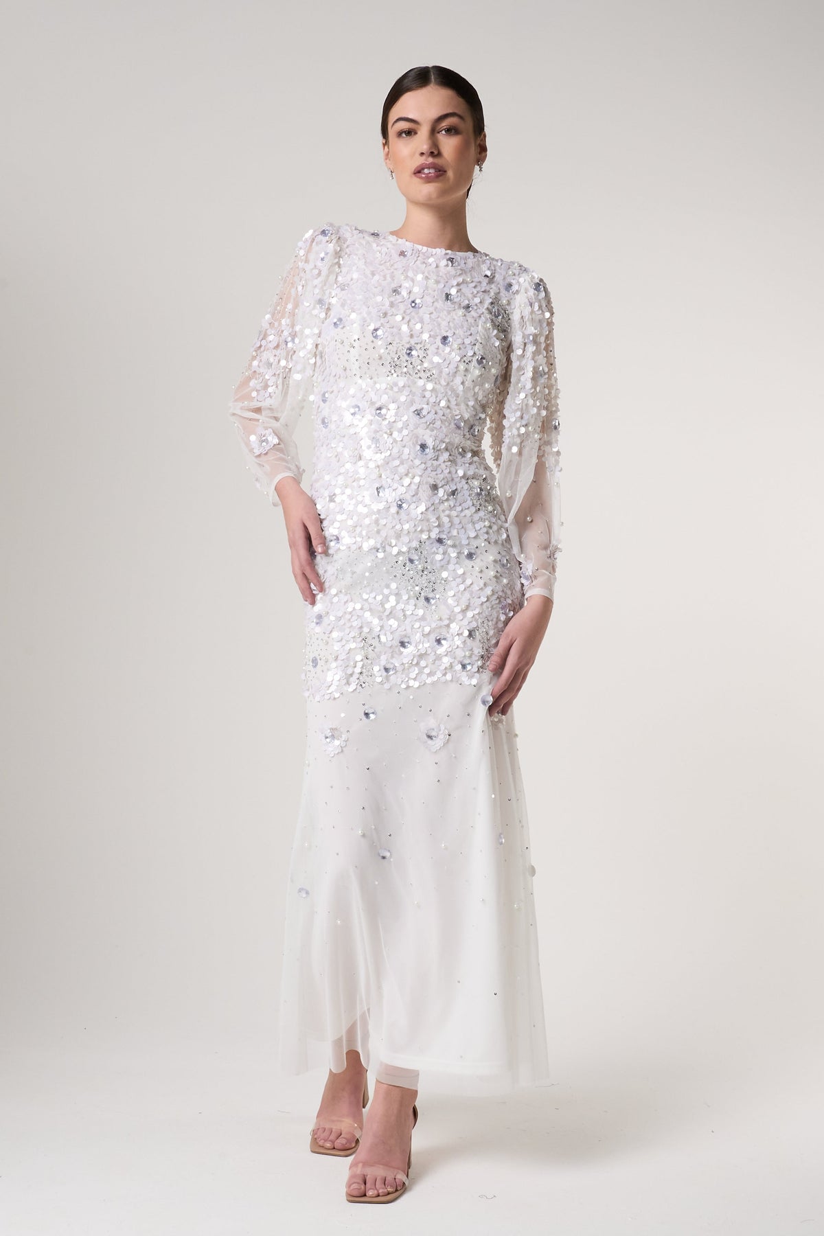 Alix White Embellished Maxi Dress Frock and Frill Alix White Embellished Maxi Dress Frock and Frill