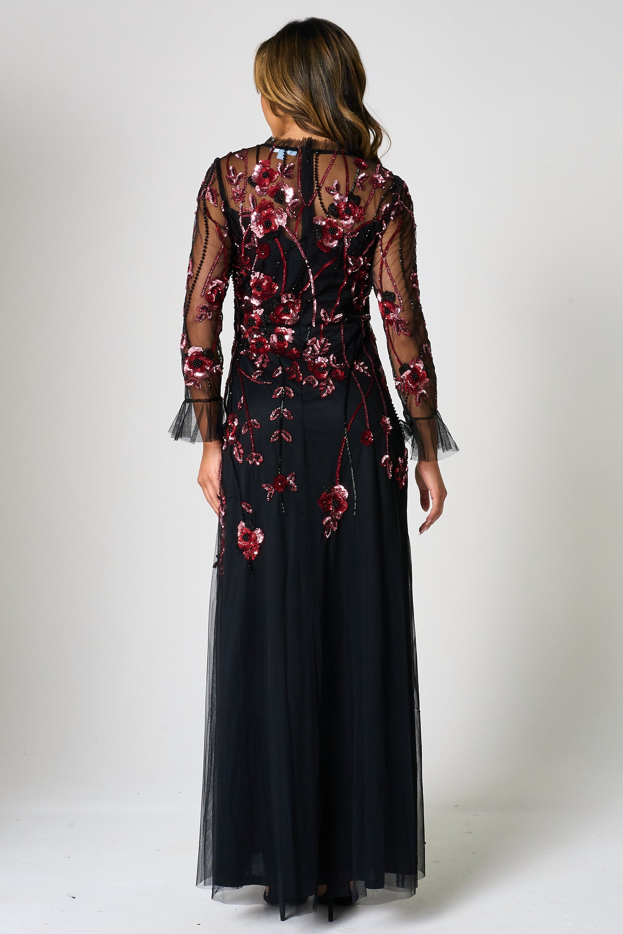 black dress with red accents Women's Clergy this party dress will be your lovely partner. Wedtrend Women Elegant Black Red
