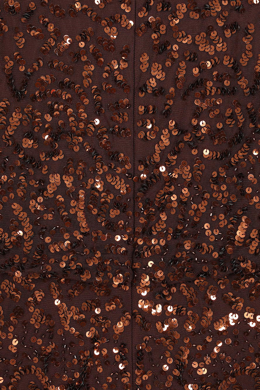 Allegro Chicory Coffee Sequin Maxi Dress 