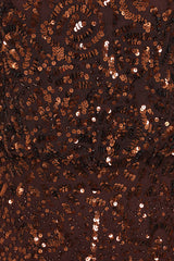 Allegro Chicory Coffee Sequin Maxi Dress 