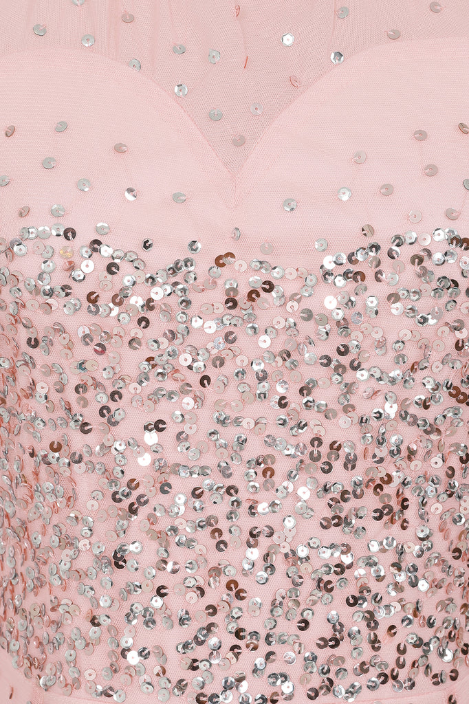 Pink Sequin Heart Pastie Applique Black Mesh Bralette – ADashOfChic