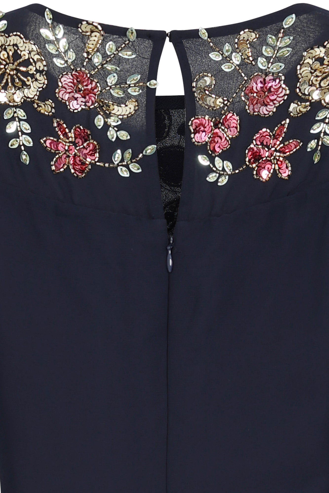 Aster Navy Floral Embellished Cape Sleeve Maxi Dress Frock and Frill Aster Navy Floral Embellished Cape Sleeve Maxi Dress Frock and Frill