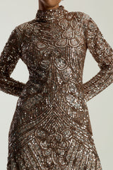 Audrey Embellished Dip Hem Midaxi Dress