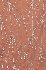 Aurielle Flared Sleeve Sequin Maxi Dress by Amelia Rose – modest long-sleeved maxi gown with delicate sequin embellishments, perfect for weddings and evening events