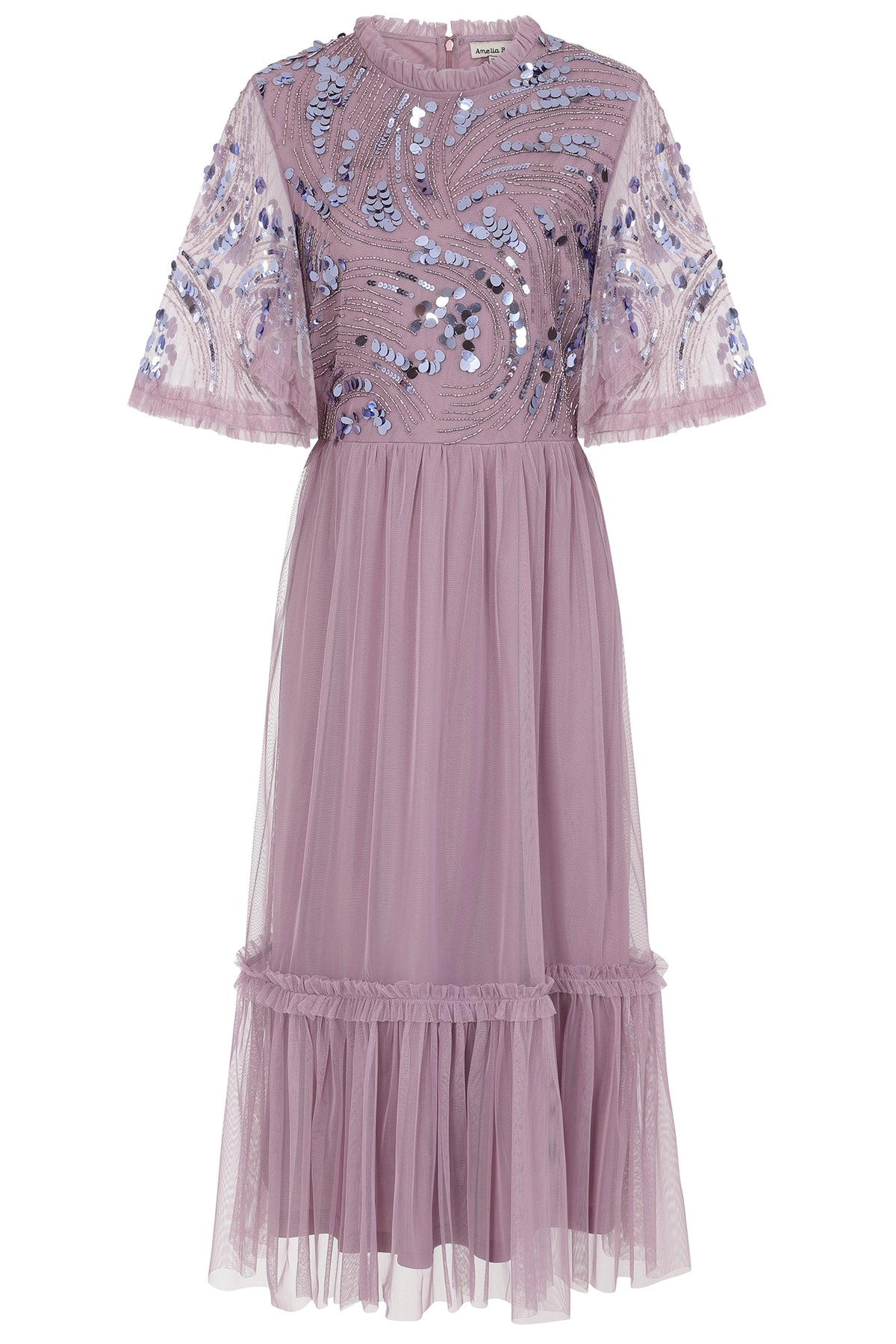 Belinda Lilac Embellished Bodice Midi Dress Frock and Frill Belinda Lilac Embellished Bodice Midi Dress Frock and Frill