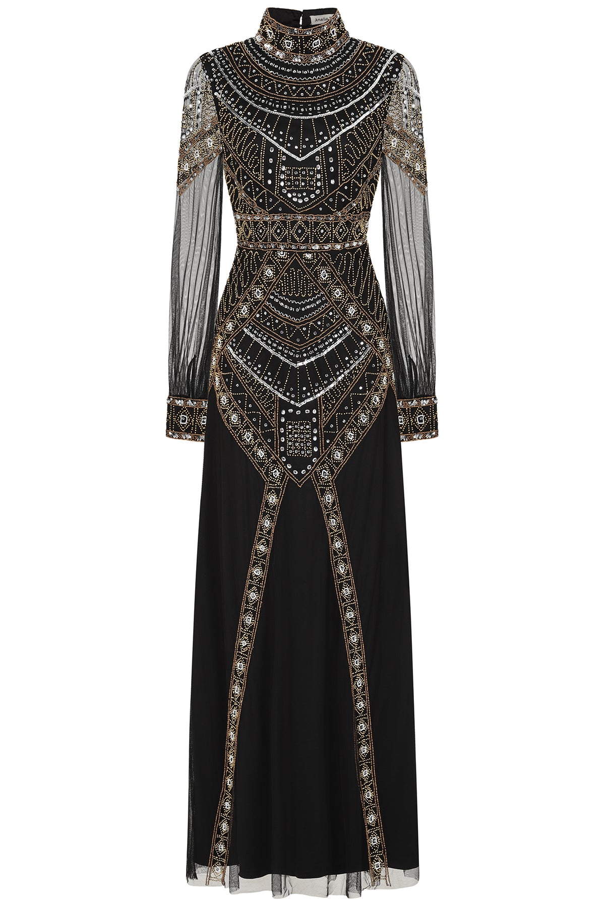 Bertha Embellished Maxi Dress - Black