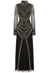 Bertha Embellished Maxi Dress - Black