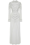 Bertha White Embellished Maxi Dress