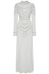 Bertha Embellished Maxi Dress - White 