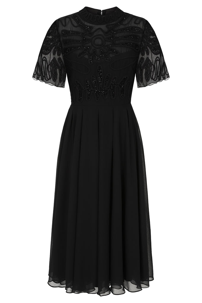 Cari Cornelli Sequin Midi Dress - Black